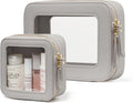 Popvibe Clear Makeup Bag Travel Cosmetic Case Transparent Toiletry Bag by POPVIBE