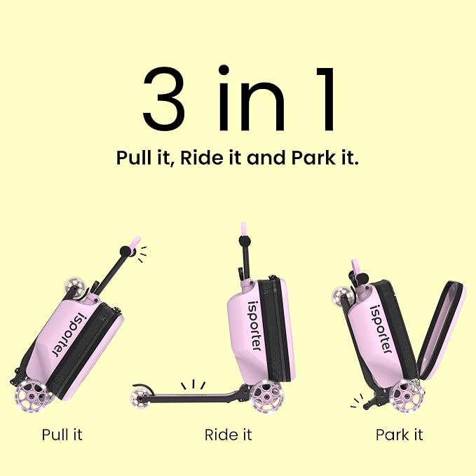 iSporter Luggage Scooter for Kids Ages 2-5 | Ride-On Suitcase Scooters for Boys - Image 3