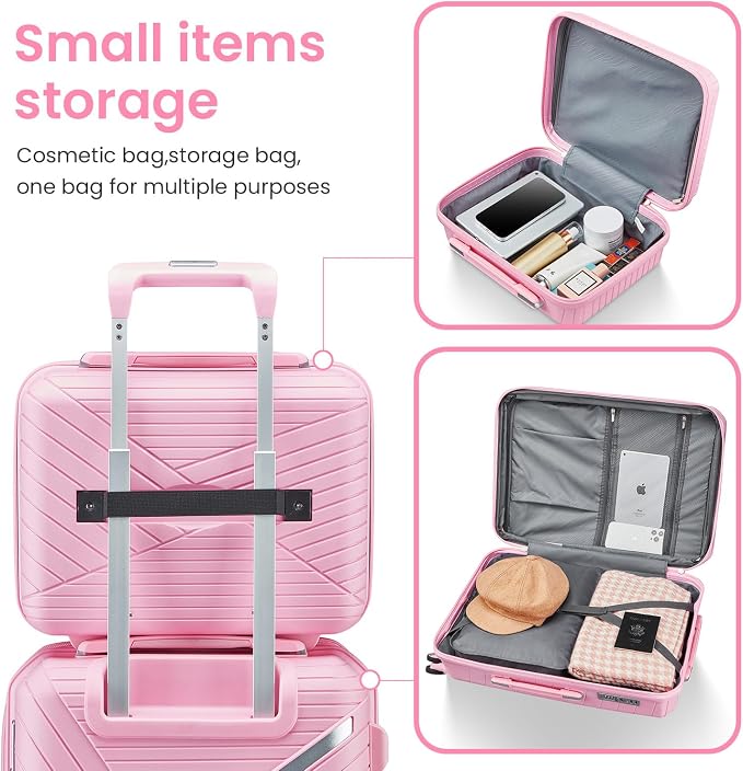 Campfun Luggage 4 Piece Sets, Expandable Carry On Luggage Set Hardshell PP - Image 4