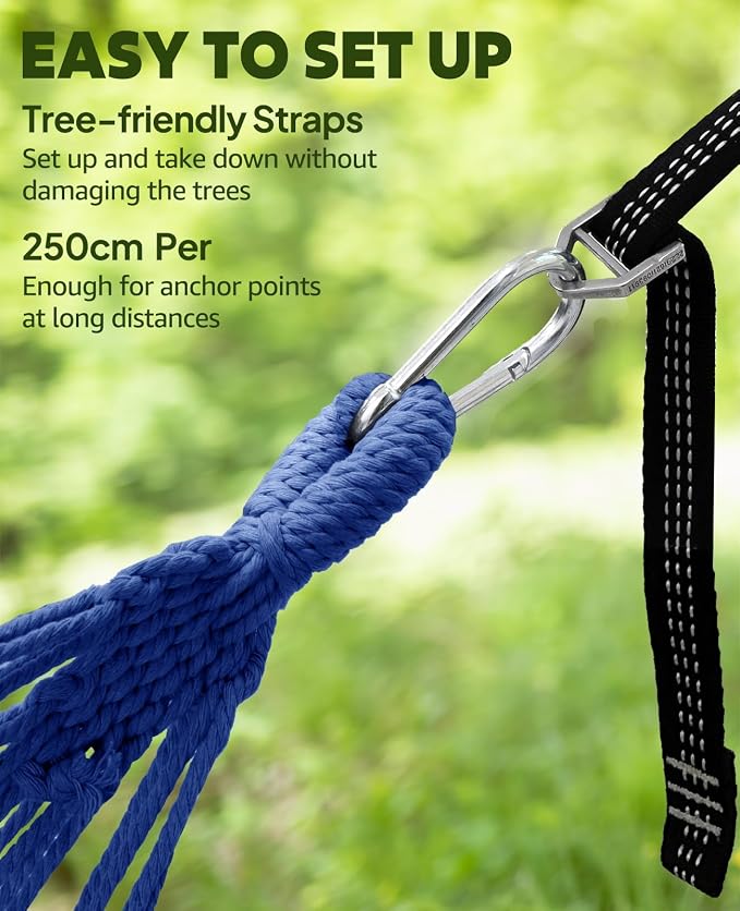 Chihee Cotton Hammock Large Soft Breathable Camping Hammock Holds Up to 660lbs - Image 4