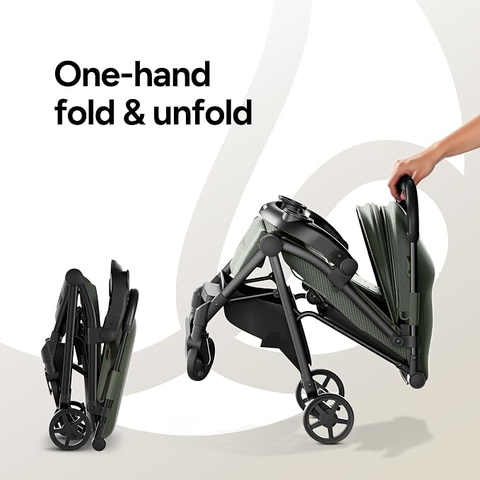 Mompush Lithe V2 Lightweight Travel Stroller, Compact Foldable Baby Stroller - Image 2