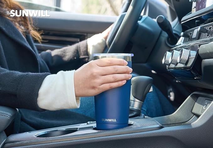 SUNWILL Travel Coffee Tumbler 20 oz, Insulated Mug - Image 6