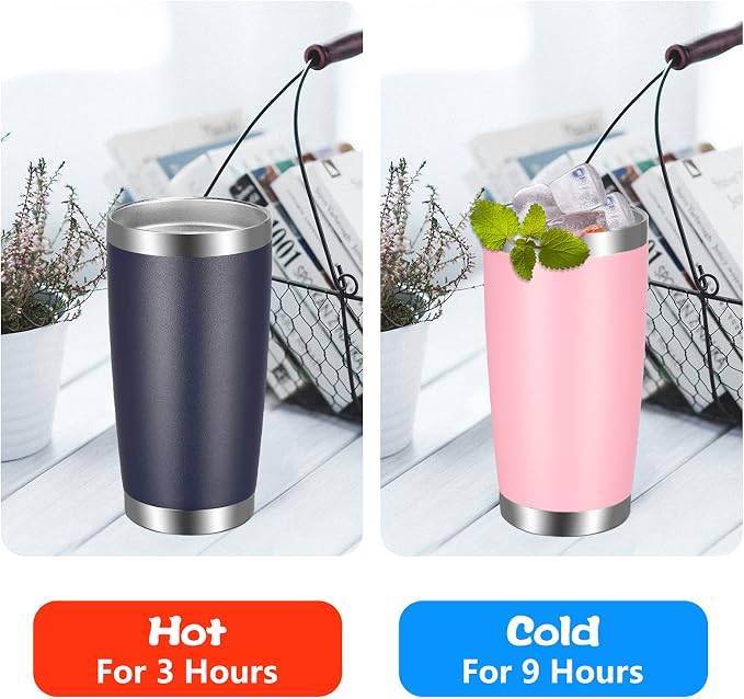 VEGOND 20oz Tumbler with Lid and Straw Stainless Steel Tumbler Cup Bulk Vacuum - Image 5