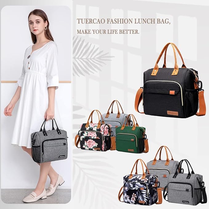 TuErCao Insulated Lunch Bag Soft Cooler Bag - Image 9