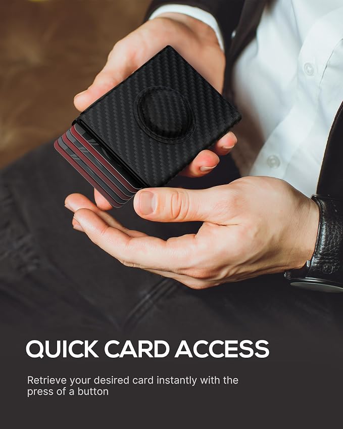 Mens Wallet Card Holder for AirTag: Smart Wallet Compatible - Image 4