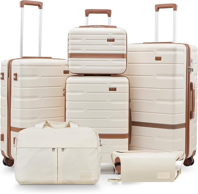 Luggage Sets, Suitcase with Spinner Wheels, PC+ABS Hardshell Travel Luggage Set by Unknown