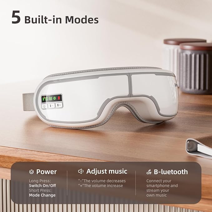 Eye Massager with Heat, Compression, Adjustable Sleep Mask Massage Holiday - Image 7