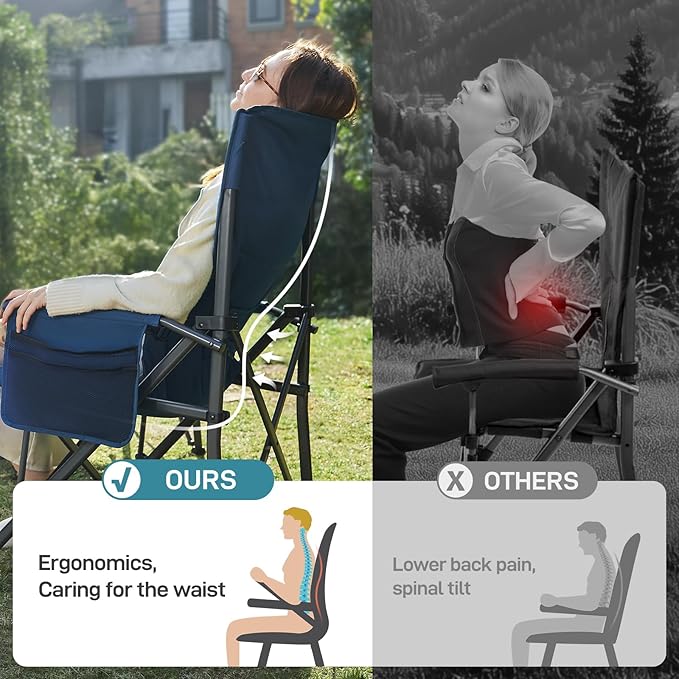 EVER ADVANCED Oversized Folding Camping Chair - Image 2