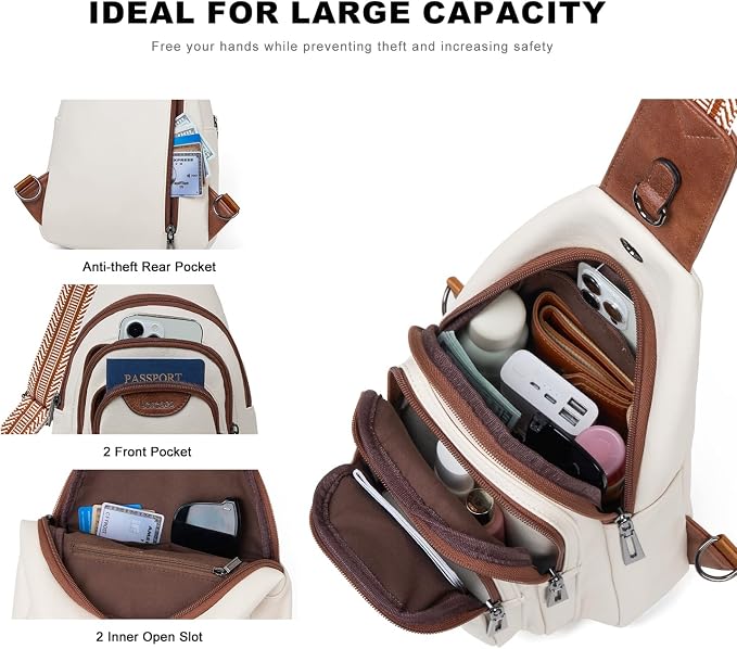 10L Crossbody Sling Bag for Women Men Anti Theft Cross Body Fanny Pack Belt Bag - Image 4