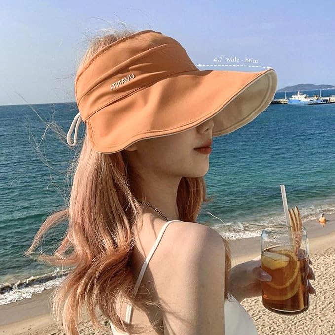 Sun Hats for Womens Wide Brim UV Protection Fishing Hats Packable Reversible - Image 4