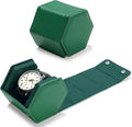 Oirlv Luxury Hexagonal Leather Watch Travel Case Single Watch Box by Oirlv