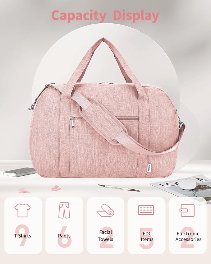 Narwey Carry on Bag 22x14x9 Airlines Approved, Carry on Duffle Bag - Image 7