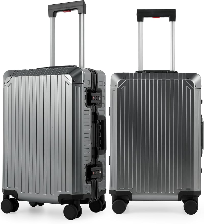 Mvst Luggage Premium All Aluminum Magnesium Carry On 20'' Lightweight Metal by KANGSHILU