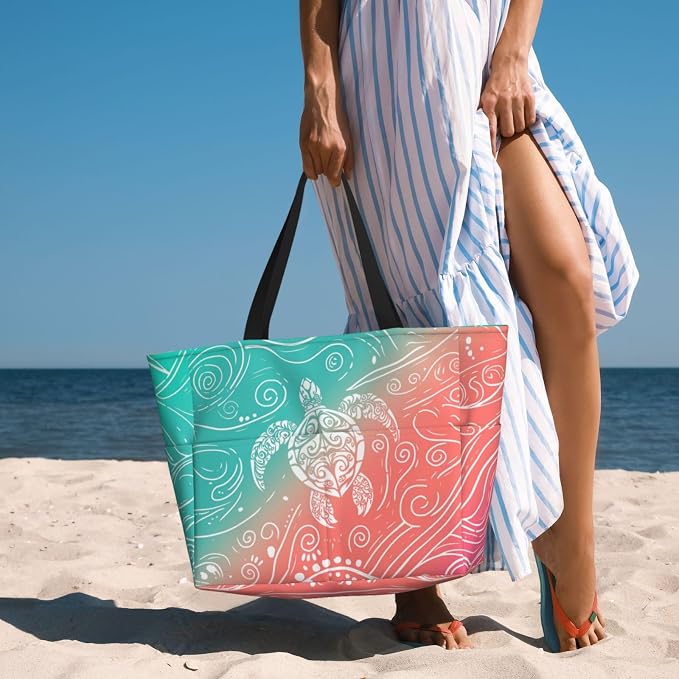 Beach Bag for Women Beach Tote Bag Waterproof Sandproof Large Bags - Image 6