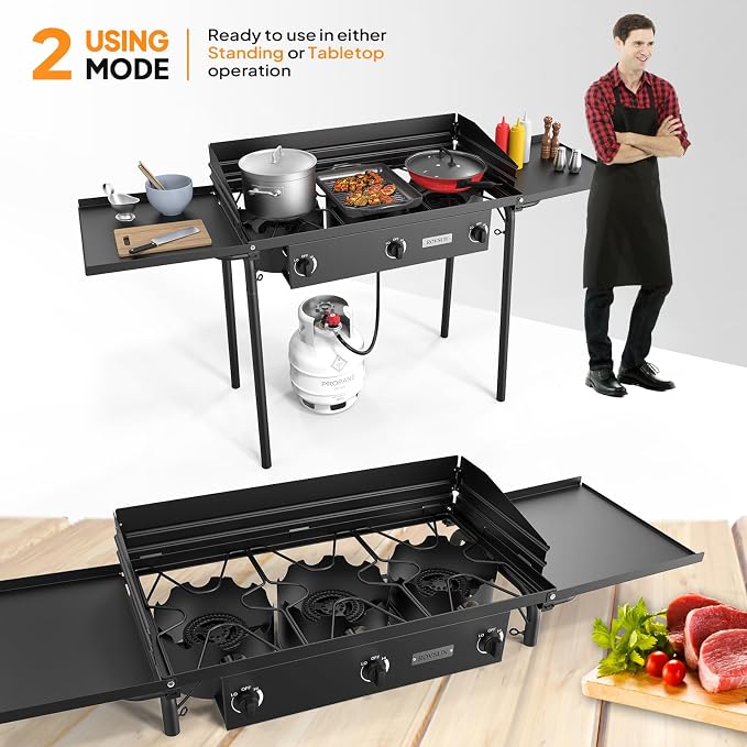 ROVSUN 3 Burner Propane Gas Stove - Image 5