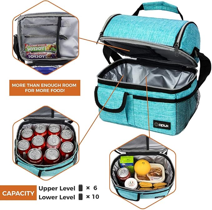 OPUX Lunch Box for Men, Adult Lunch Box Cooler, Insulated Lunch Bag Women - Image 8