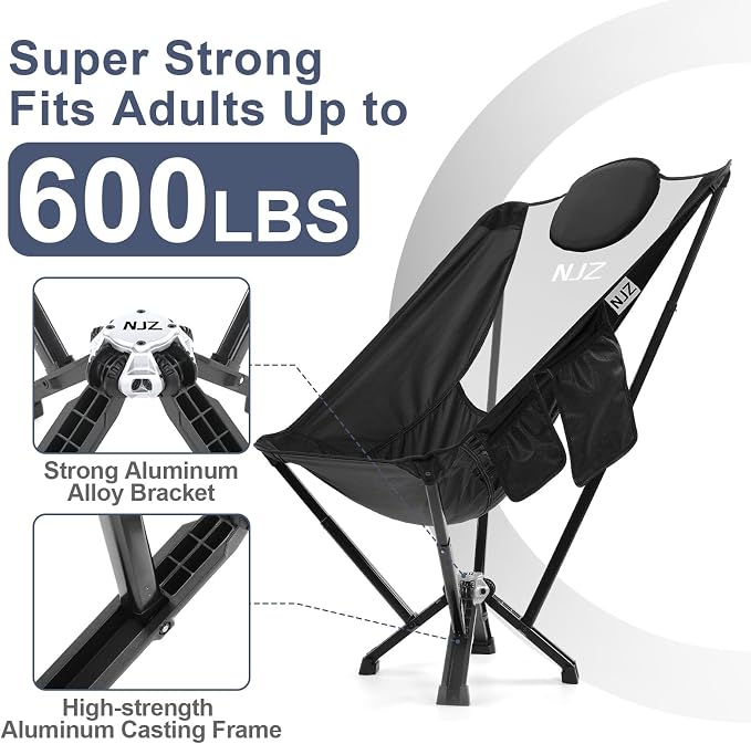 High Back Camping Chair, Outdoor Comfortable Chair - Image 3