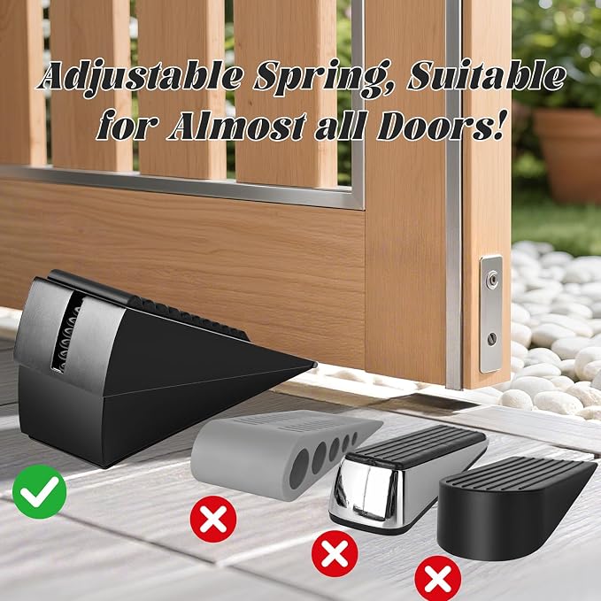 Large Heavy Duty Door Stoppers, Premium Spring Door Stopper - Image 4