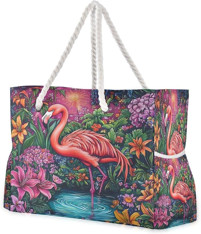 senya Large Beach Bags Totes Canvas Tote Shoulder Bag Soft Wave Water Resistant by senya