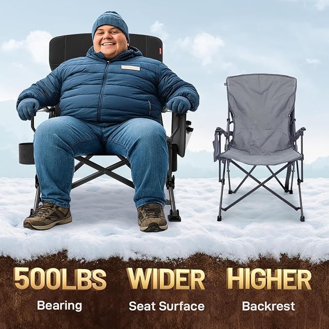 EVER ADVANCED Heated Oversized Foldable Camping Chair - Image 4