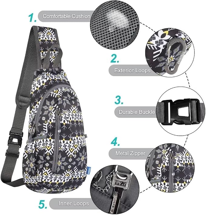 TITECOUGO Small Sling Bag, Lightweight Crossbody Backpack - Image 5