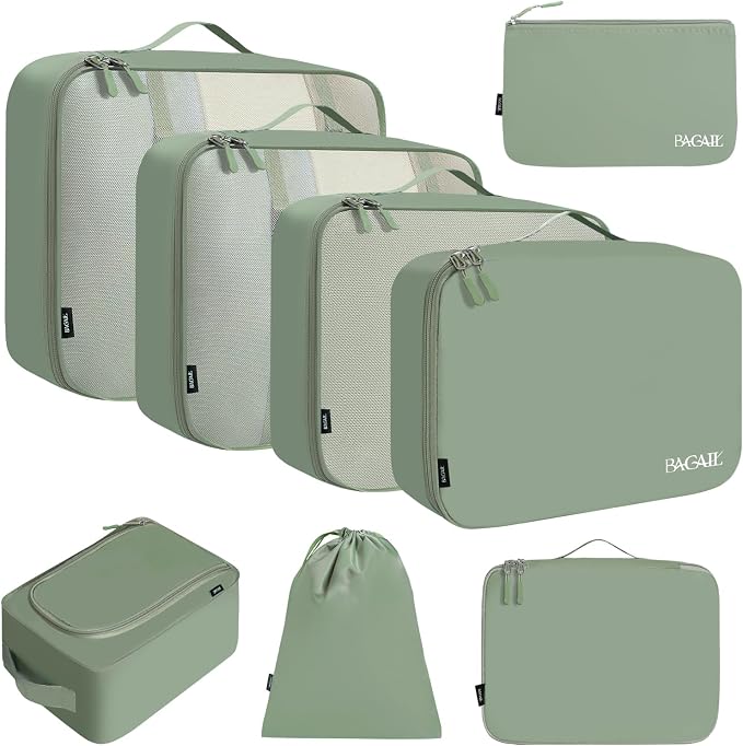 BAGAIL 8 Set Packing Cubes Luggage Packing Organizers by BAGAIL