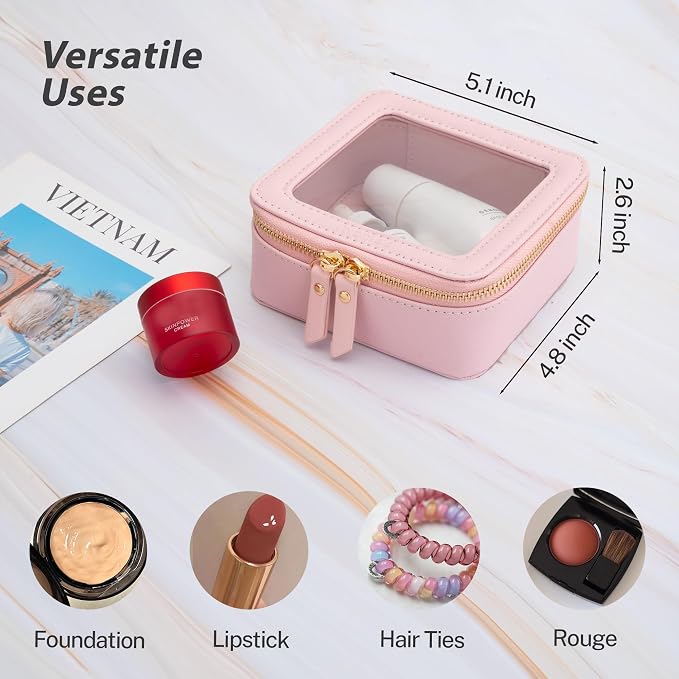 Aveniee Small Clear Makeup Bag, Mini Travel Toiletry Organizer TSA Approved - Image 3