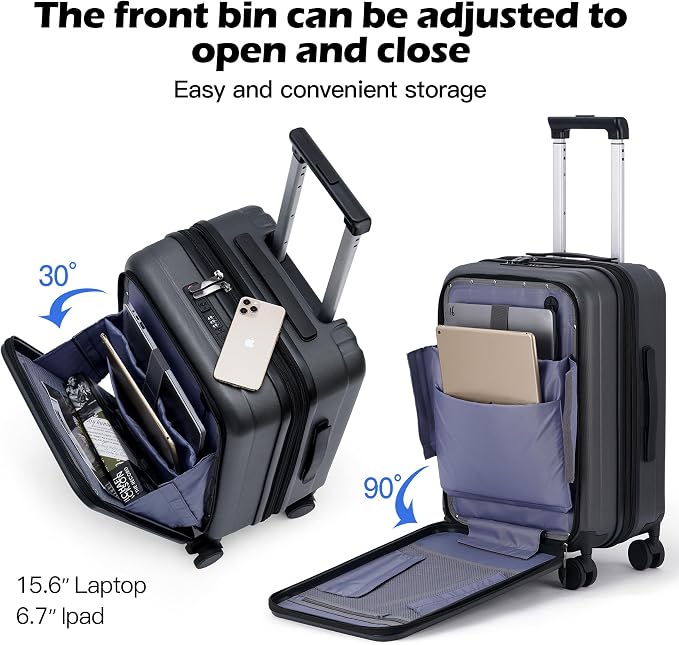 BISON DENIM 20 Inch Carry On Luggage, PC Lightweight Hardside Expandable - Image 7