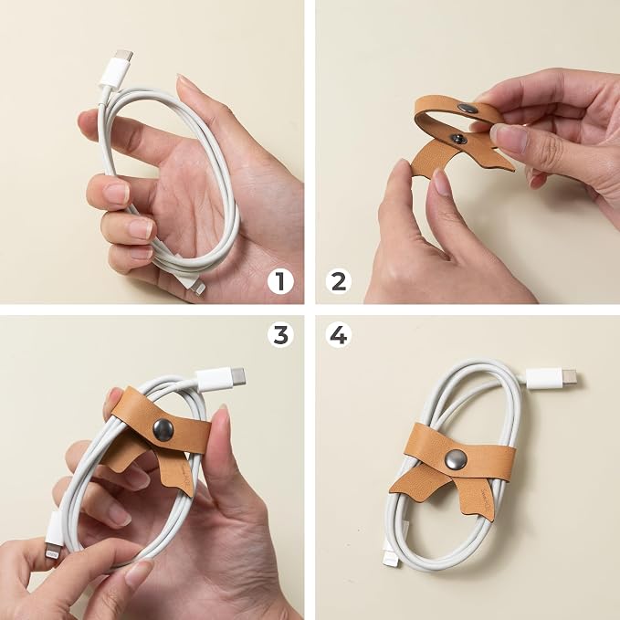 SenseAGE 5 Pack Cord Organizer, Bow Cord Keeper, Cable Organizer USB holder - Image 7