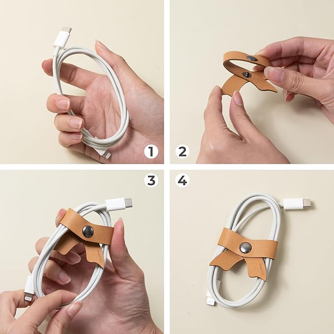 SenseAGE 5 Pack Cord Organizer, Bow Cord Keeper, Cable Organizer USB holder - Image 8
