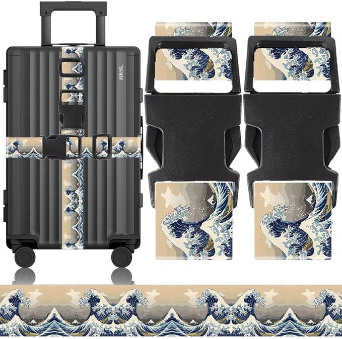2 Pack Luggage Straps for Suitcases Adjustable Luggage Belt TSA Approved by Unknown