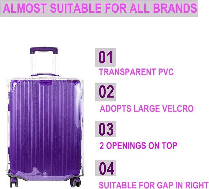 30 Inch Full Clear PVC Suitcase Cover Protectors - Image 4