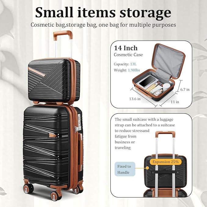 4-Piece Expandable Hardshell Luggage Set - Image 7