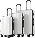 Coolife Luggage Expandable Suitcase PC+ABS 3 Piece Set by COOLIFE
