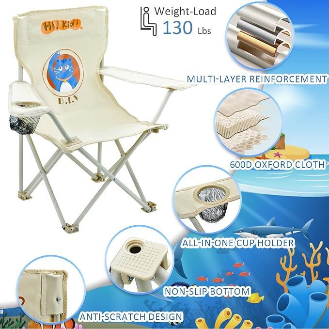 Kids Beach Folding Camping Chair - Image 3