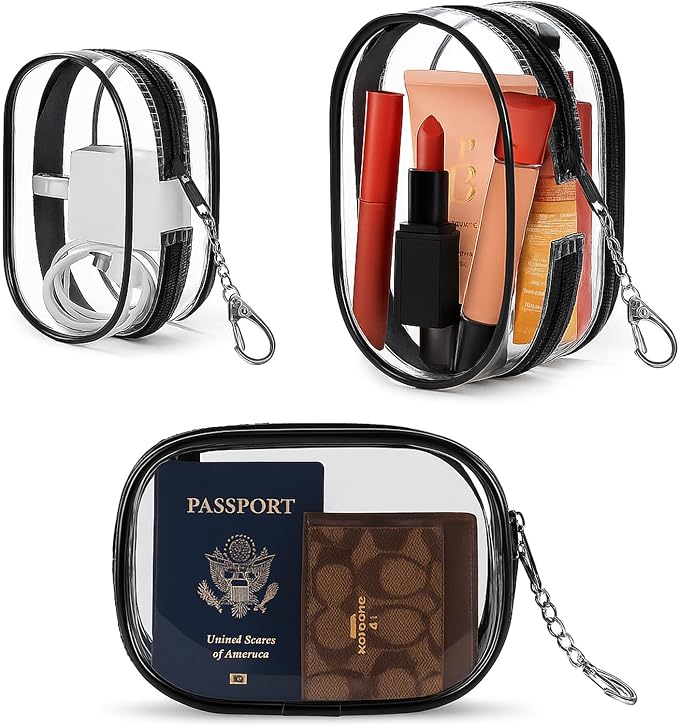 XEWEA Small Clear Toiletry Makeup Bag Portable Waterproof, Electronics by XEWEA