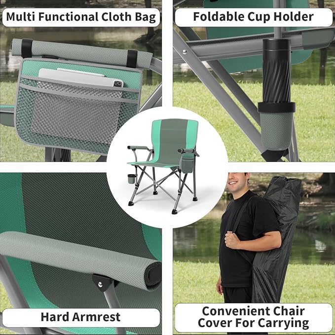 Oversized Camping Chair for Adults Heavy Duty, Heavy Duty Lawn Chair - Image 6