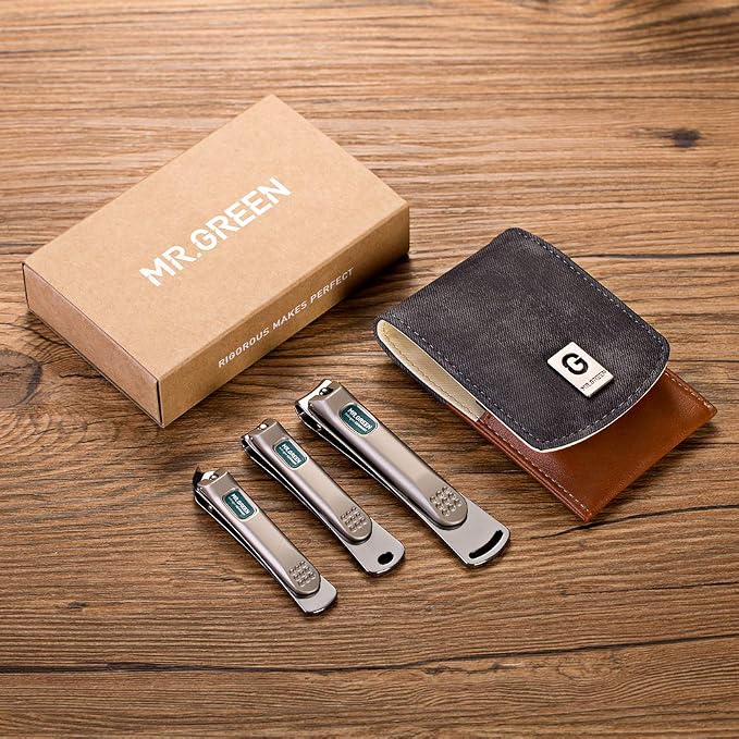 MR.GREEN 3 pcs Nail Clippers Set Stainless Steel Nail Clippers & Slant EDG - Image 6