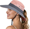 NPQQUAN Ponytail Sun Bucket Hats by NPQQUAN