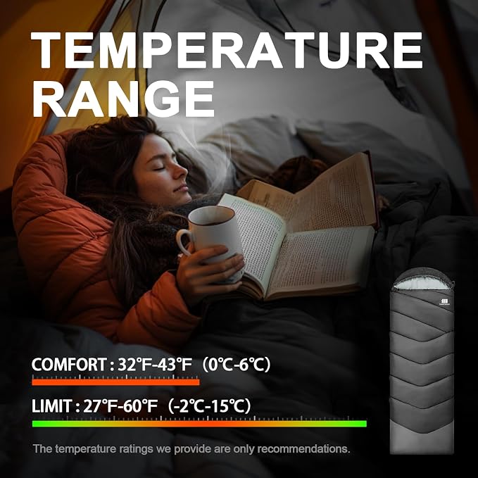 Sleeping Bags for Adults Cold Weather, Waterproof, Lightweight Sleeping Bag for - Image 4