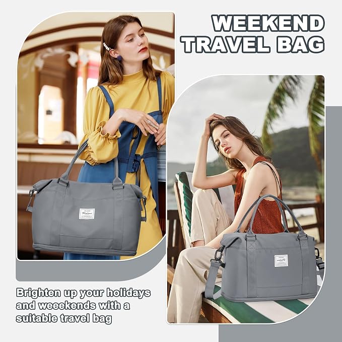 Travel Duffel Bag, Sports Tote Gym Bag, Shoulder Weekender Overnight Bag - Image 6