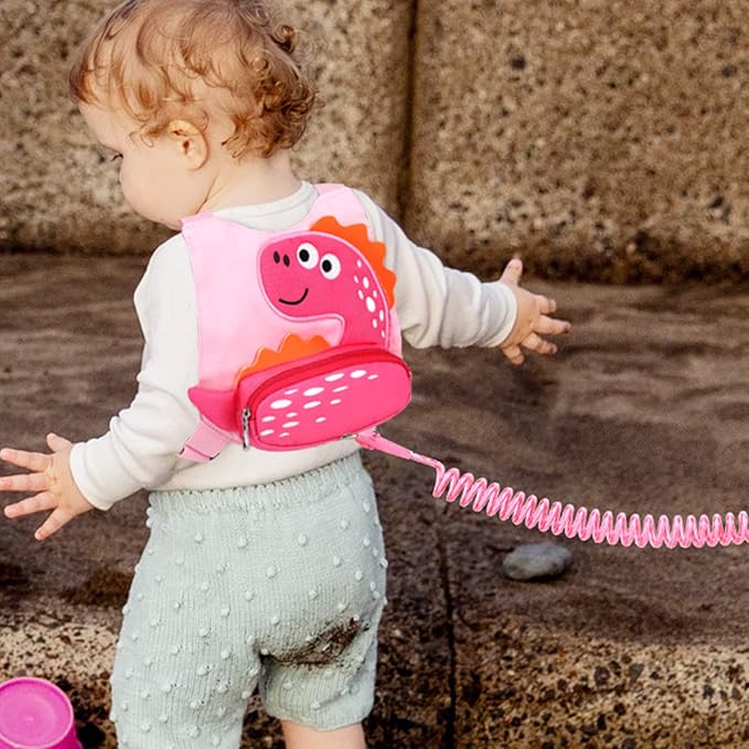 Toddler Leash Harness + Anti Lost Wrist Link, Accmor Cute Dinosaur Kids - Image 6