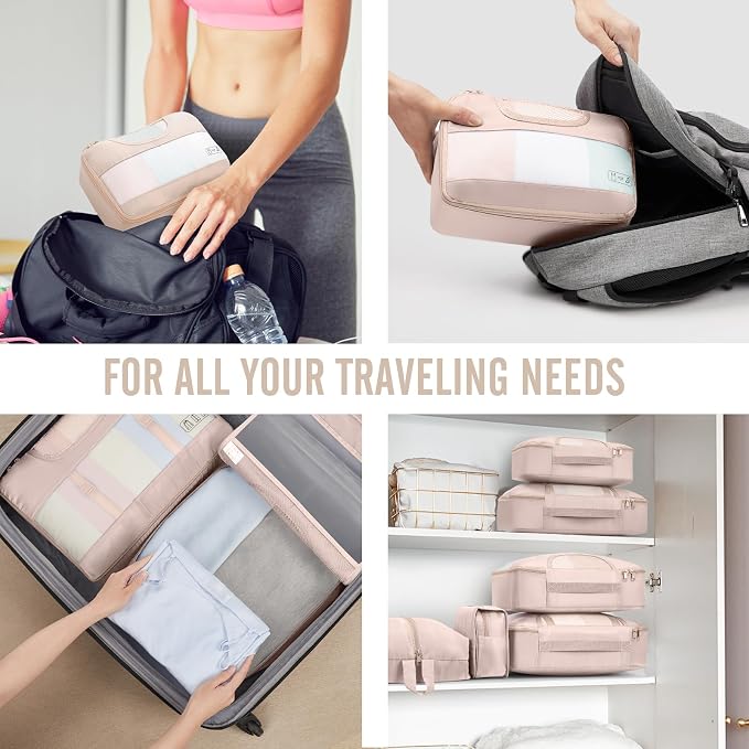 Veken 10 Set Packing Cubes for Travel, Beach Vacation Essentials Accessories - Image 7