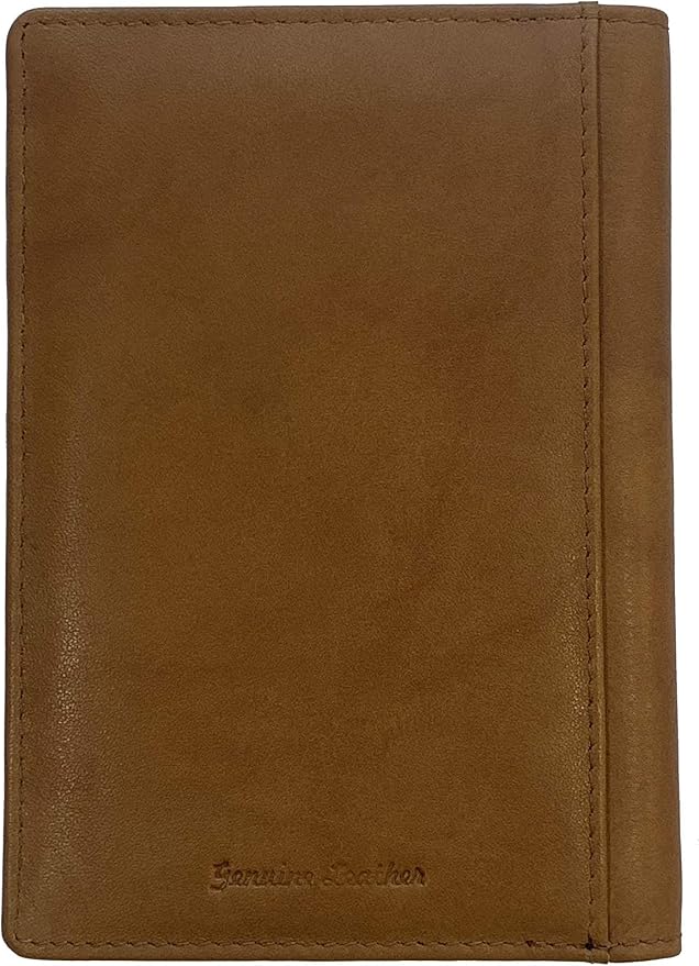 Personalized Monogrammed Antique Saddle Leather RFID Passport Wallet - Image 6
