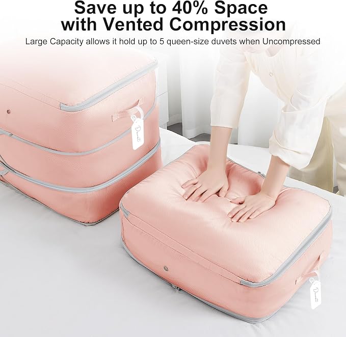 DIMJ Comforter Storage Bag - 110L Ultra Space Saving Self Compression Organize - Image 3