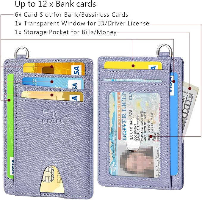 FurArt Slim Minimalist Wallet, Front Pocket Wallets, RFID Blocking, Credit Card - Image 6