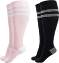 Momcozy Compression Socks for Women Wide Calf, 15-20mmHg Knee High Support by Momcozy
