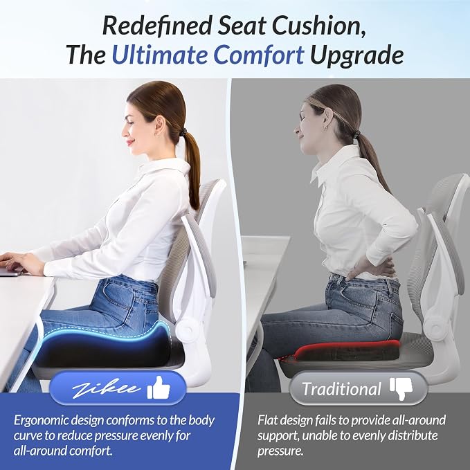 ZIKEE Pioneering Seat Cushion for Pressure Relief, Ergonomic Office Chair - Image 4