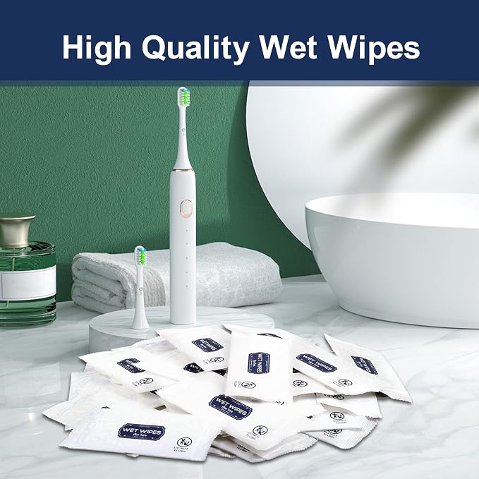 200 Pcs Wet Wipes Individually Wrapped, Aloe Vera Hand Wipe, Disposable Skin - Image 7