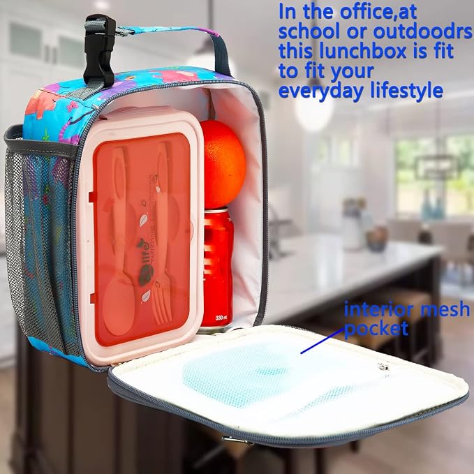 FlowFly Kids Lunch box Insulated Soft Bag Mini Cooler Back to School Thermal - Image 2